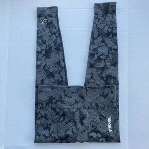Gymshark Camo Seamless Leggings Gray Black High Rise S Workout Stretch Fit